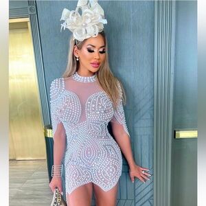 Custom pearl dress